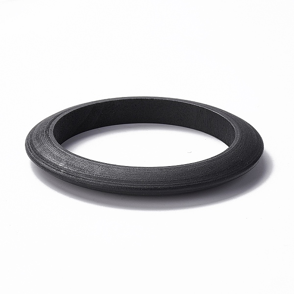 

PandaHall Vintage Wood Chunky Bangle, Plain Band Simple Bangle for Men Women, Black, Inner Diameter: 2-1/2 inch(6.35cm) Wood Black