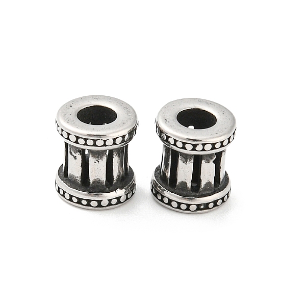 

PandaHall 316 Surgical Stainless Steel Beads, Others, Antique Silver, 9x9.5mm, Hole: 4mm 316 Surgical Stainless Steel Others