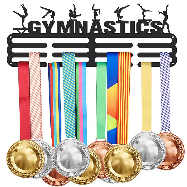 

PandaHall SUPERDANT Gymnastics Medal Hanger Gymnastics Medal Holder with 12 Lines Sturdy Steel Award Display Holders Wall Mounted Medal...