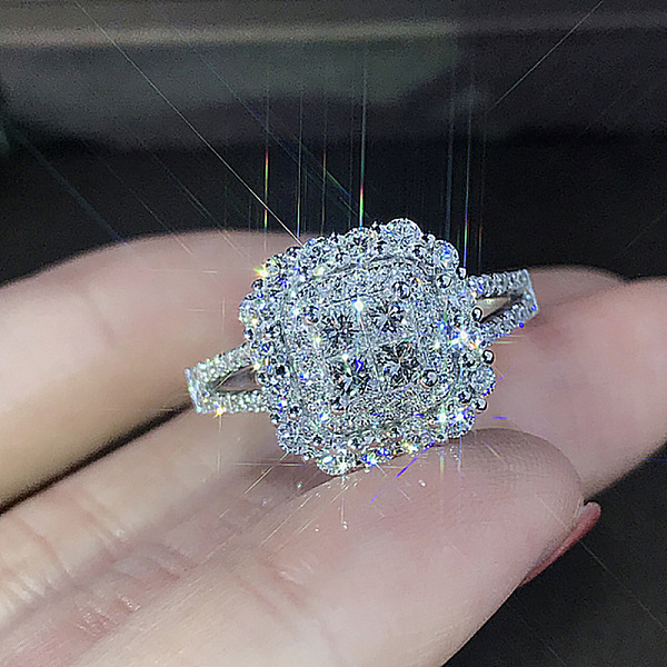 Bagues en laiton avec micro pavé de zircone cubique pour femmes