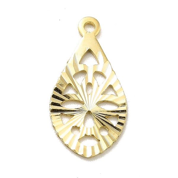 

PandaHall Brass Pendants, Long-Lasting Plated, Cadmium Free & Lead Free, Teardrop, Real 18K Gold Plated, 16x8.5x0.6mm, Hole: 1mm Brass...