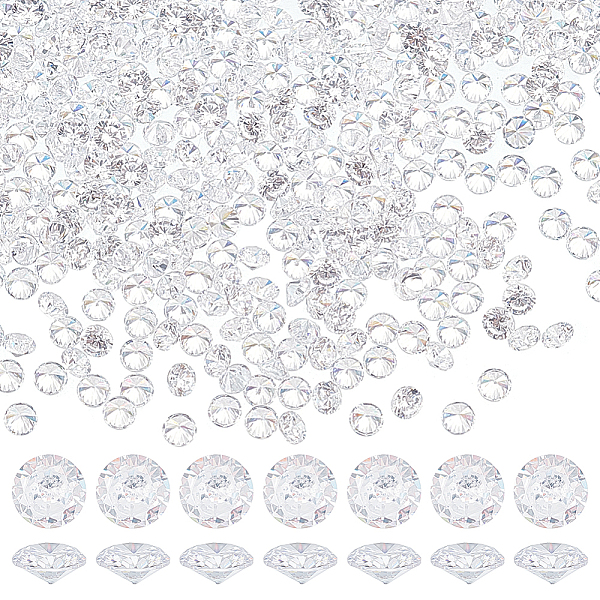 

PandaHall PH Clear Cubic Zirconia Stone, Grade A Faceted CZ Diamante Rhinestone Gems Cubic Zirconia Diamond Clear