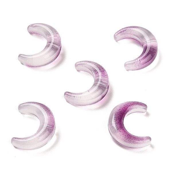 

PandaHall Gradient Handmade Lampwork Beads, Moon, Medium Violet Red, 16.5x13x5.5mm, Hole: 1mm Lampwork Moon