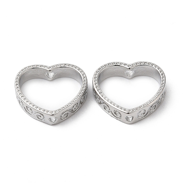 

PandaHall Brass Bead Frames, Heart, Real Platinum Plated, 11.5x12x2.5mm, Hole: 1.2mm, Inner Diameter: 10x10mm Brass Heart
