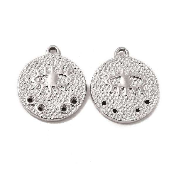 

PandaHall 304 Stainless Steel Pendant Rhinestone Settings, Flat Round with Eye, Stainless Steel Color, Fit for Rhinestone: 1.4mm...