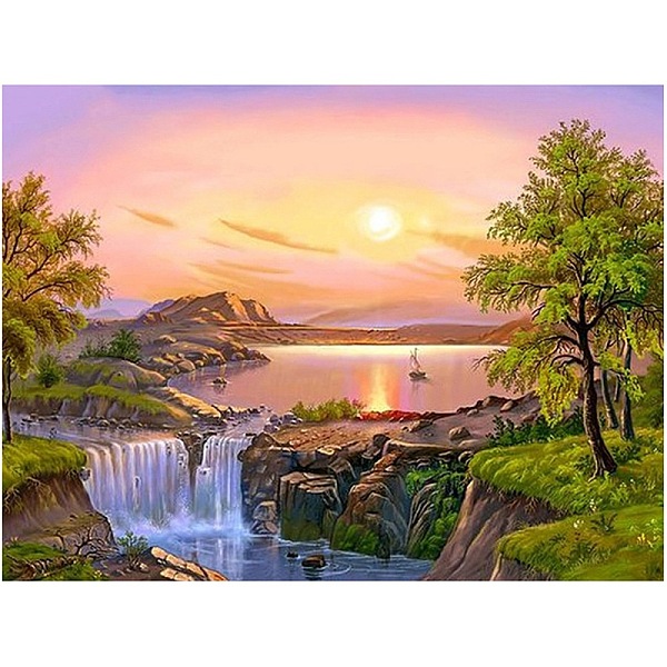 

PandaHall Scenery DIY Diamond Painting Kit, Including Resin Rhinestones Bag, Diamond Sticky Pen, Tray Plate and Glue Clay, Colorful...