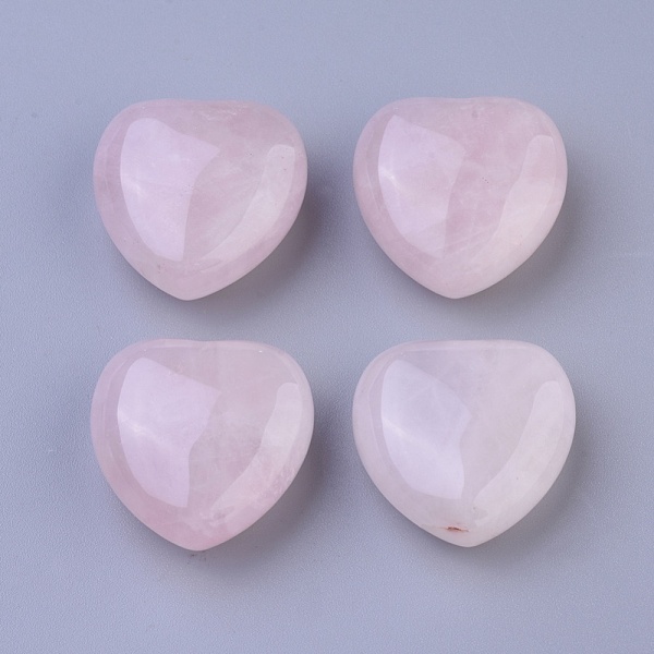 

PandaHall Natural Rose Quartz Heart Love Stone, Pocket Palm Stone for Reiki Balancing, 25x25x12~12.5mm Rose Quartz Heart Pink