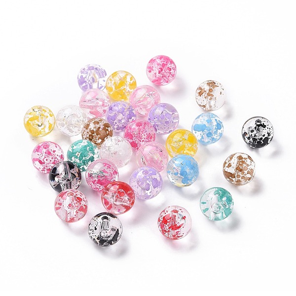 

PandaHall Transparent Acrylic Beads, Polka Dot Pattern, Round, Mixed Color, 16x15mm, Hole: 2.5mm Acrylic Polka Dot Multicolor