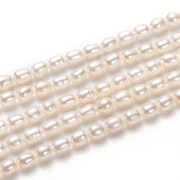 

PandaHall Natural Cultured Freshwater Pearl Beads Strands, Rice, White, 5x4mm, Hole: 0.5mm, about 70pcs/strand, 14.57 inch(37cm) Pearl Rice...