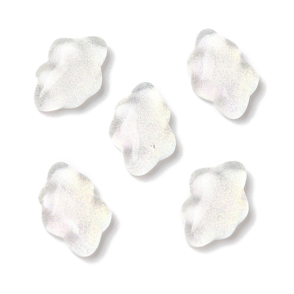 

PandaHall K9 Glass Cabochons, with Glitter Powder, Cloud, White, 8.1x12x3.2mm Glass Cloud White
