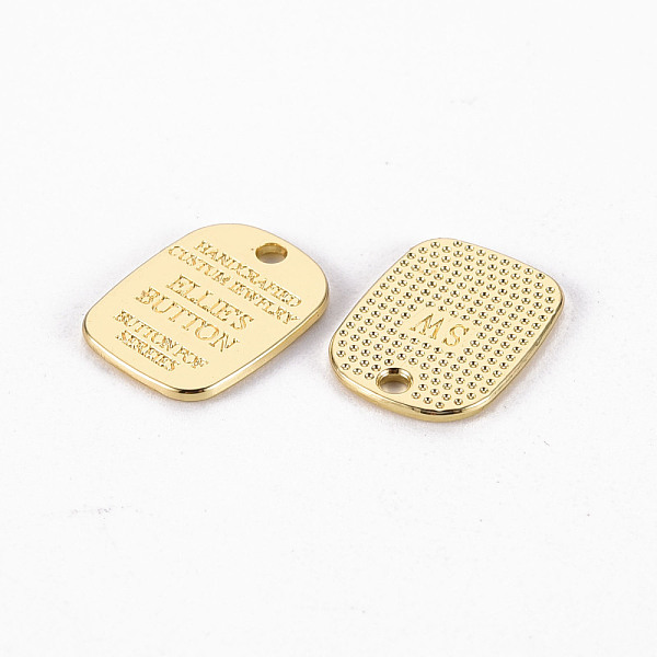 

PandaHall Rack Plating Alloy Charms, Cadmium Free & Lead Free, Oval Rectangle with Word, Light Gold, 13.5x10x1mm, Hole: 1.4mm Alloy...