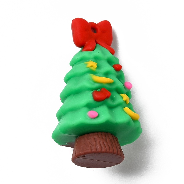 

PandaHall Christmas PVC Plastic Big Pendants, Christmas Tree, Lime, 52.5x29mm, Hole: 3mm PVC Tree Green