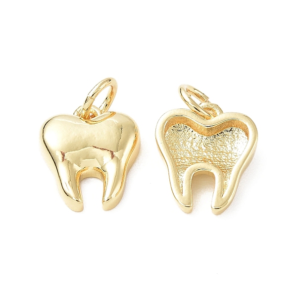 

PandaHall Eco-Friendly Rack Plating Brass Pendants, Long-Lasting Plated, with Jump Rings, Lead Free & Cadmium Free, Tooth Charm, Real 18K...