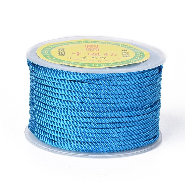 

PandaHall Polyester Milan Cord for DIY Jewelry Craft Making, Deep Sky Blue, 3mm, about 27.34 yards(25m)/roll Polyester Blue