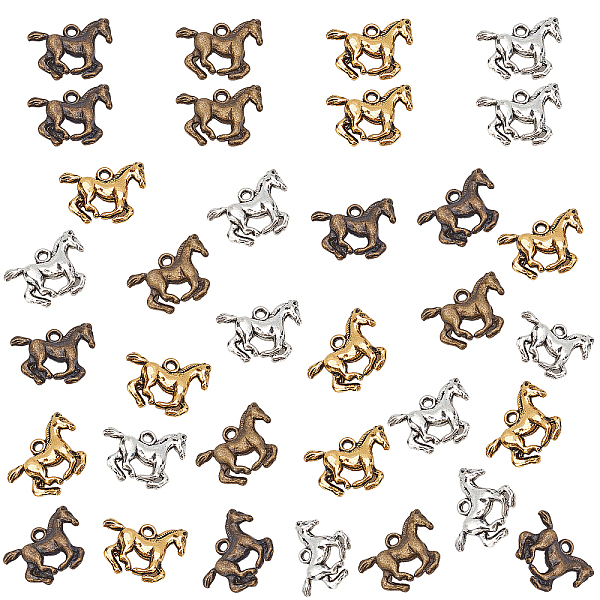 

PandaHall 120Pcs 4 Colors Tibetan Style Alloy Pendants, Lead Free & Cadmium Free, Horse, Antique Bronze/Antique Silver/Red Copper/Antique...