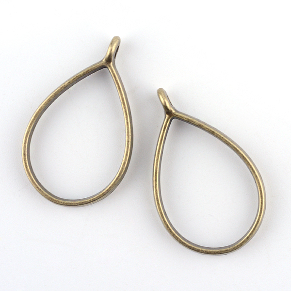 

PandaHall Rack Plating Alloy Teardrop Open Back Bezel Pendants, For DIY UV Resin, Epoxy Resin, Pressed Flower Jewelry, Cadmium Free & Nickel...