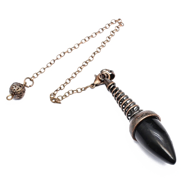 Natural Obsidian Dowsing Pendulum Big Pendants