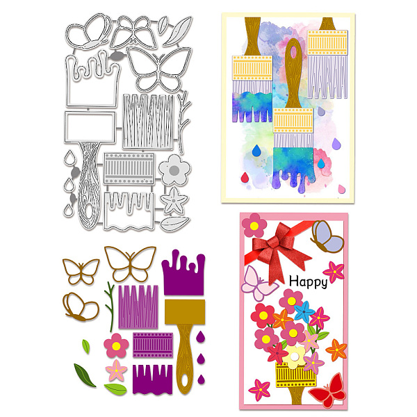 

PandaHall Carbon Steel Cutting Dies Stencils, for DIY Scrapbooking, Photo Album, Decorative Embossing Paper Card, Painting Brush...