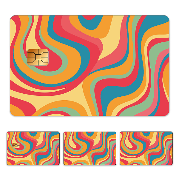 

PandaHall Plastic Waterproof Card Stickers, Self-adhesion Card Skin for Bank Card Decor, Rectangle, Mixed Shapes, 140x190mm Plastic Mixed...