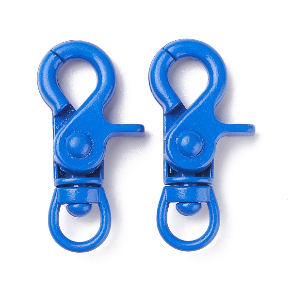 

PandaHall Zinc Alloy Swivel Clasps, Royal Blue, 42x21.5~22x8mm, Hole: 6x8.5mm Alloy Blue