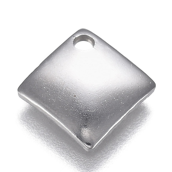 

PandaHall 304 Stainless Steel Charms, Rhombus, Stainless Steel Color, 13x13.5x1.6mm, Hole: 1.6mm, Diagonal Length: 13mm, Side Length: 10mm...
