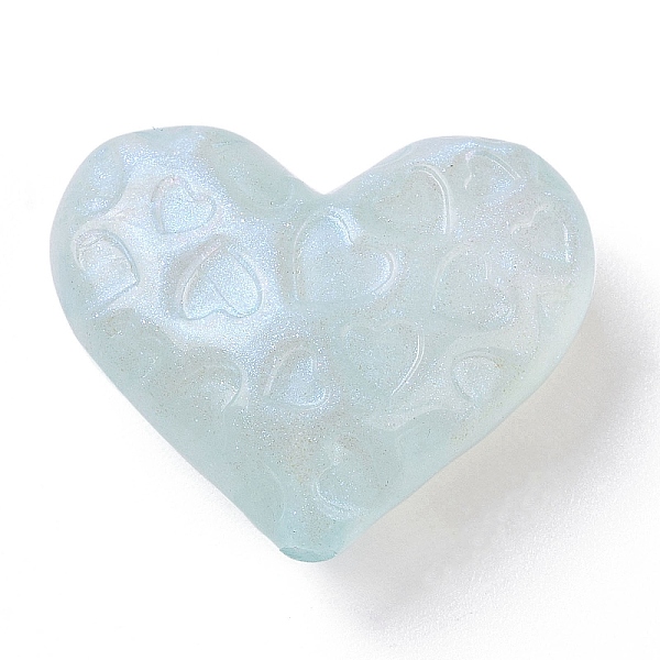 

PandaHall Luminous Acrylic Beads, Glitter Beads, Glow in the Dark, Heart, Light Blue, 24x29x10mm, Hole: 2mm, about 115pcs/500g Acrylic Heart
