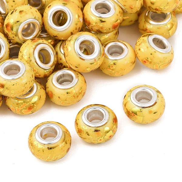 Perles européennes rondelles en résine opaque-image-RESI-Z046-01J-fr
