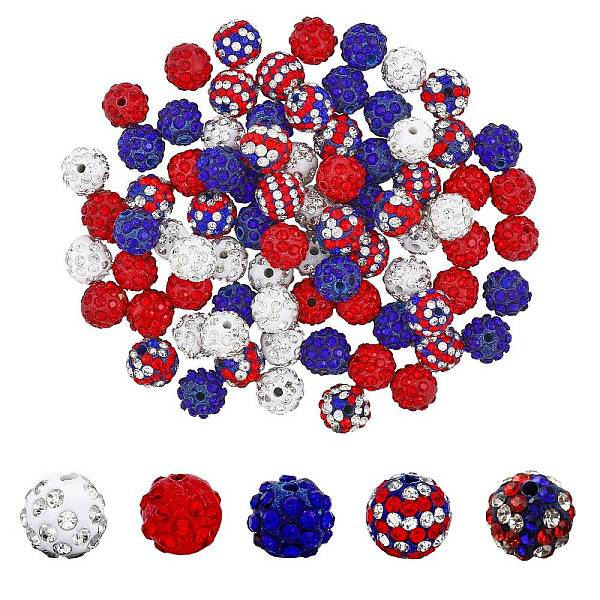 SuperZubehör 80pcs 5 Stil Fimo Strass Perlen