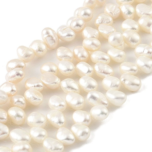 

PandaHall Natural Cultured Freshwater Pearl Beads Strands, Top Drilled, Two Sides Polished, Grade 5A+, Old Lace, 4~5mm, Hole: 0.5mm, about...