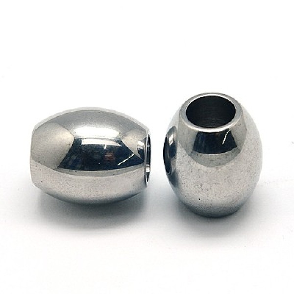 

PandaHall 304 Stainless Steel Beads, Barrel, Stainless Steel Color, 15x13mm, Hole: 5.5mm 304 Stainless Steel Barrel