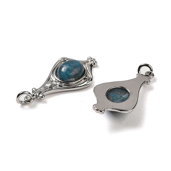 

PandaHall Natural Apatite Pendants, Teardrop Charms with Rack Plating Platinum Tone Brass Findings, Cadmium Free & Lead Free, 30x14.5x5.7mm...