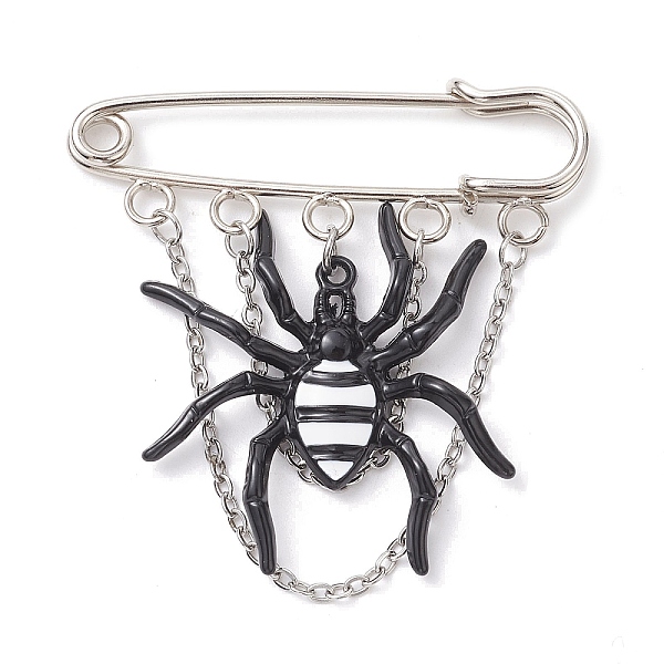 Broche Con Dije Esmaltado De Aleación De Araña De Halloween