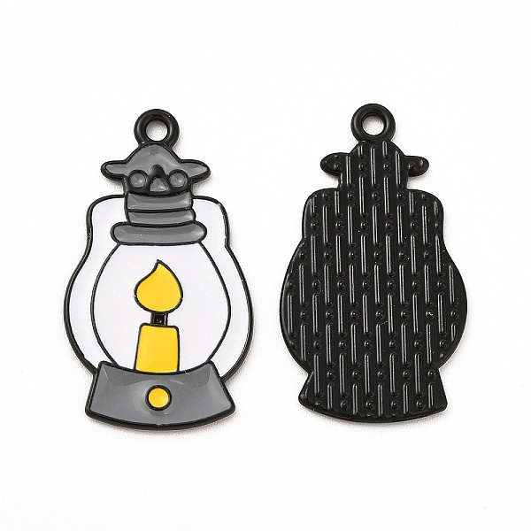 

PandaHall Rack Plating Alloy Enamel Pendants, Cadmium Free & Nickel Free & Lead Free, Halloween Theme, Paraffin Lamp Charm, Electrophoresis..., Gold