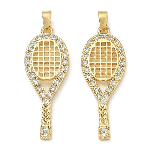 Pendenti in ottone con micro pavé di zirconi cubici trasparenti