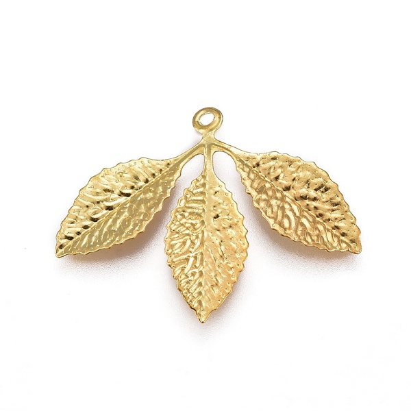 

PandaHall Iron Pendants, Leaf, Golden, 22.7x32x0.5mm, Hole: 1.2mm Iron Leaf