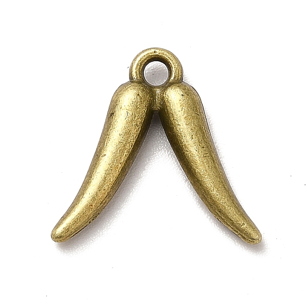 

PandaHall Tibetan Style Alloy Pendants, Chilli Pepper Charms, Antique Bronze, 15.5x16x3mm, Hole: 1.5mm, about 1000pcs/1000g Alloy Vegetables