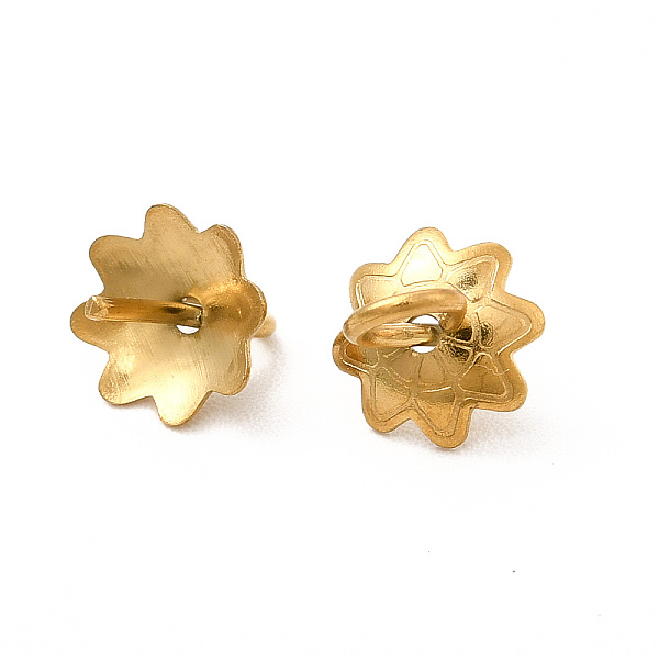 

PandaHall 304 Stainless Steel Cup Pearl Peg Bails Pin Pendants, for Half Drilled Beads, Flower, Golden, 8x6mm, Hole: 2mm, Pin: 0.6mm 304...