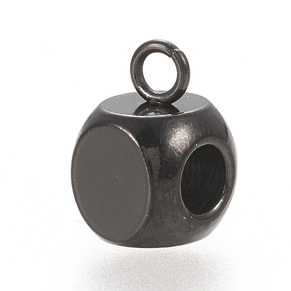 

PandaHall 304 Stainless Steel Tube Bails, Loop Bails, Cube Bail Beads, Electrophoresis Black, 9x6x6mm, Hole: 1.6mm 304 Stainless Steel...