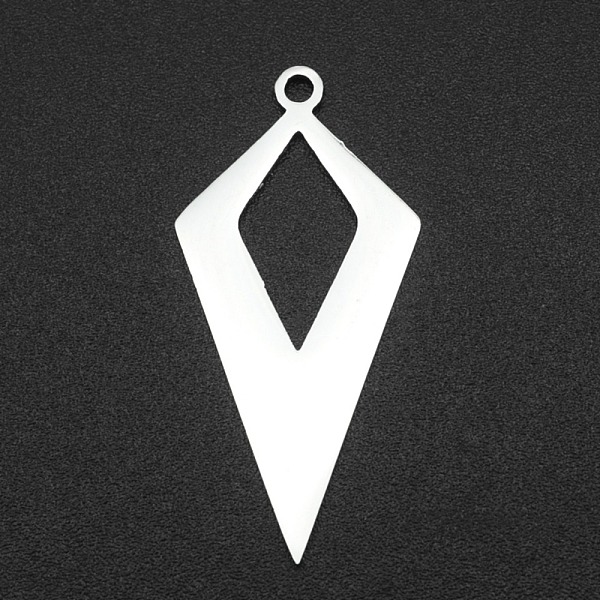 

PandaHall 201 Stainless Steel Open Back Bezel Pendants, For DIY UV Resin, Epoxy Resin, Pressed Flower Jewelry, Rhombus, Laser Cut, Stainless...