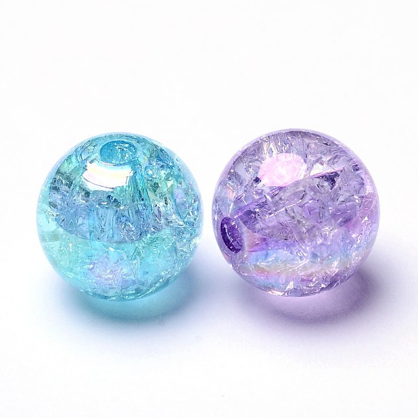 Bubblegum Ab Farbe Transparent Knistern Acryl Runde Perlen