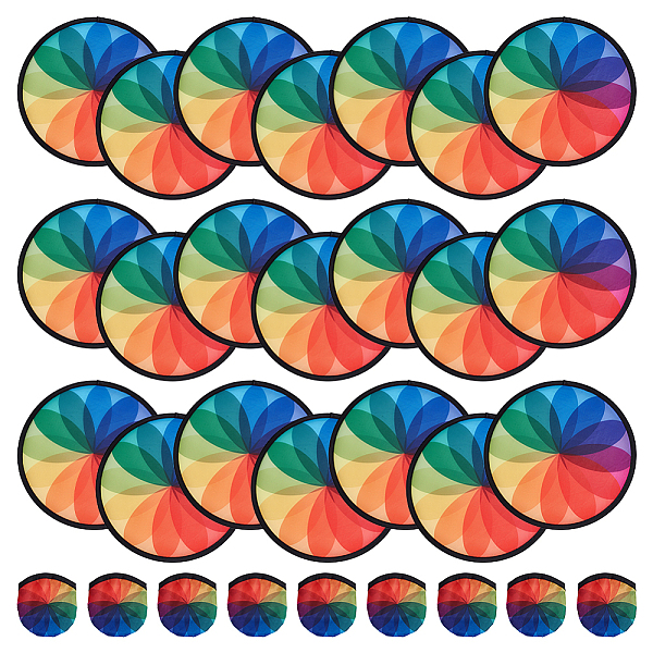 Polyester Foldable Flying Disc Fans with Storage Bag