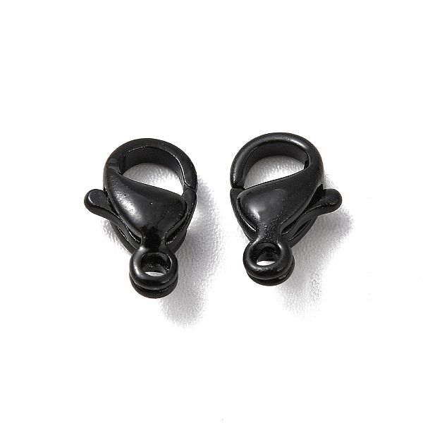 

PandaHall Spray Painted 304 Stainless Steel Lobster Claw Clasps, Black, 9.5x6x3mm, Hole: 1.2mm 304 Stainless Steel Black