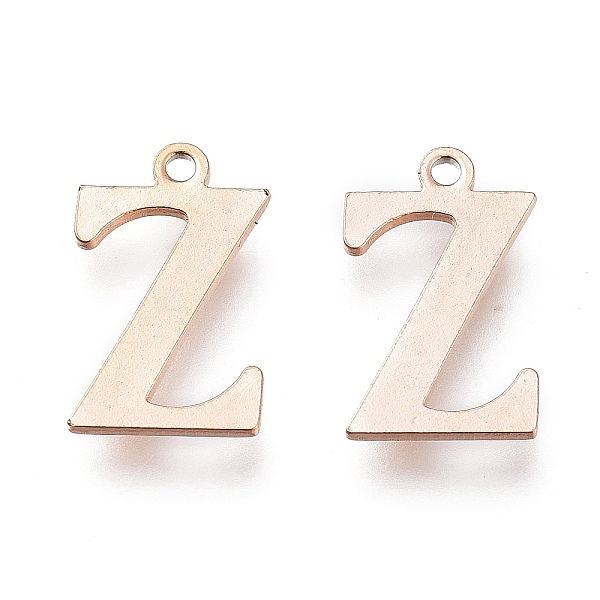 

PandaHall Vacuum Plating 304 Stainless Steel Charms, Laser Cut, Alphabet, Rose Gold, Letter.Z, 12.5x7.5x0.8mm, Hole: 1mm 304 Stainless...