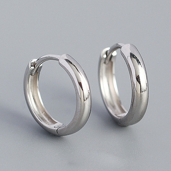 

PandaHall Rhodium Plated Plain 925 Sterling Hoop Earrings, Ring, Platinum, 3mm, Inner Diameter: 9mm Sterling Silver Ring