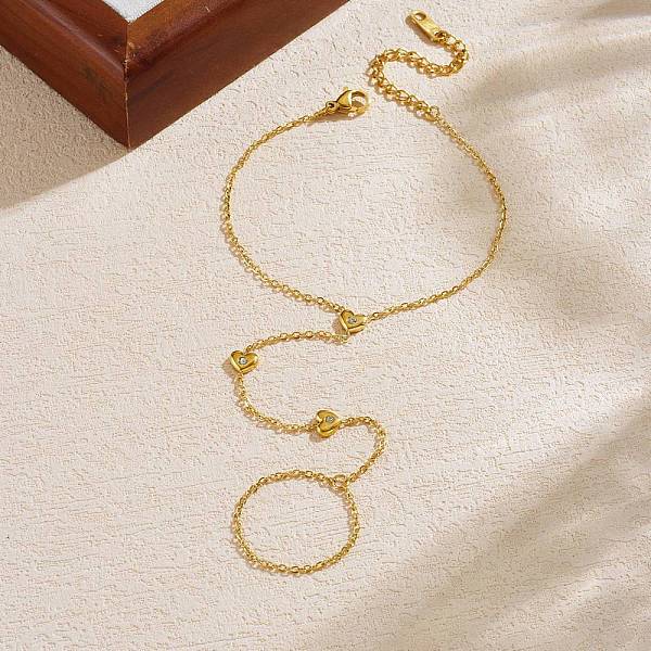 Bracciale a maglie in acciaio inossidabile 304 con zirconi cubici trasparenti micro pavé da donna