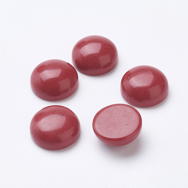 

PandaHall Synthetic Coral Cabochons, Half Round/Dome, 10x4.5mm Synthetic Coral Half Round Red