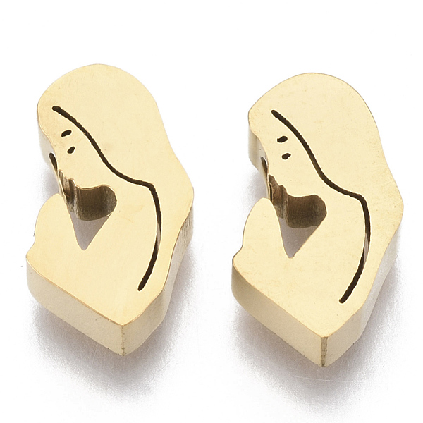 

PandaHall 304 Stainless Steel Beads, Virgin Mary, Golden, 12x6.5x3mm, Hole: 2mm 304 Stainless Steel Human