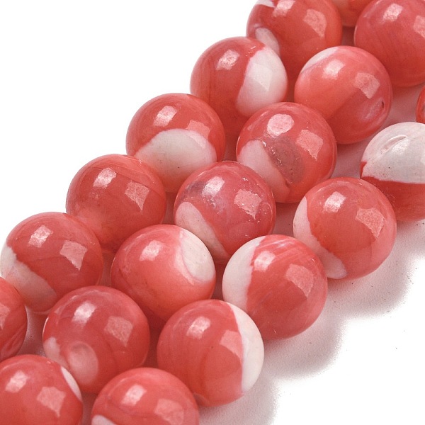 

PandaHall Dyed Natural Trochus Shell Beads Strands, Round, Light Coral, 10mm, Hole: 1.2mm, about 41pcs/strand, 15.08 inch(38.3cm) Trochus...