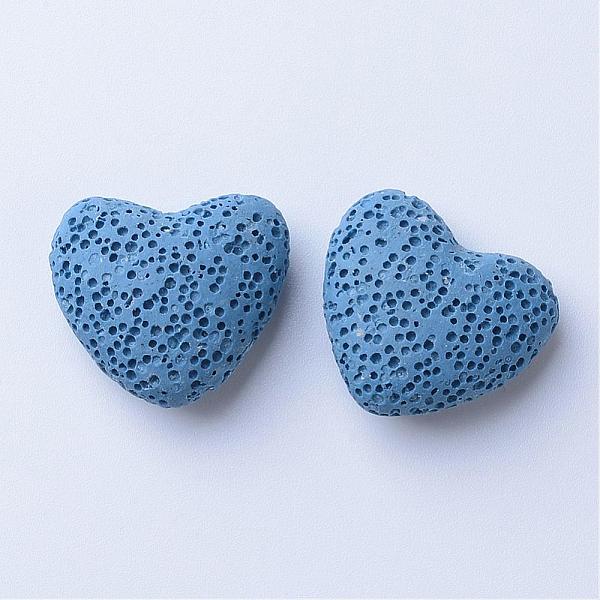 

PandaHall Unwaxed Natural Lava Rock Beads, for Perfume Essential Oil Beads, Aromatherapy Beads, Dyed, Heart, No Hole/Undrilled, Royal Blue...
