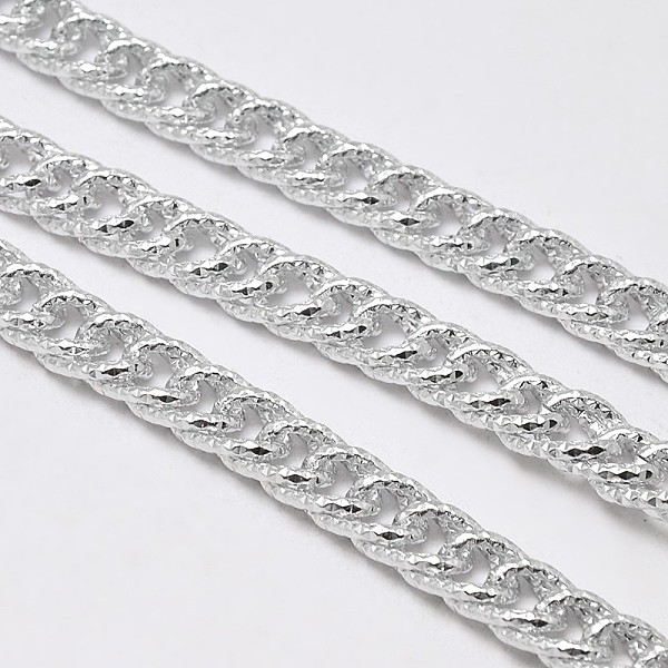 

PandaHall Aluminium Curb Chains, Unwelded, with Spool, Lead Free & Nickel Free, Silver Color Plated, 15x10x5mm, about 32.8 Feet(10m)/roll...
